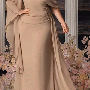 Plus Size Mother Of the Bride/Groom Long Strapless Chiffon Dress