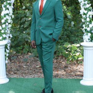 Emerald Green Two Pieces Men Suit (Jacket Pants)