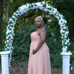 Dusty Pink A-Line Chiffon Bridal Party Dress