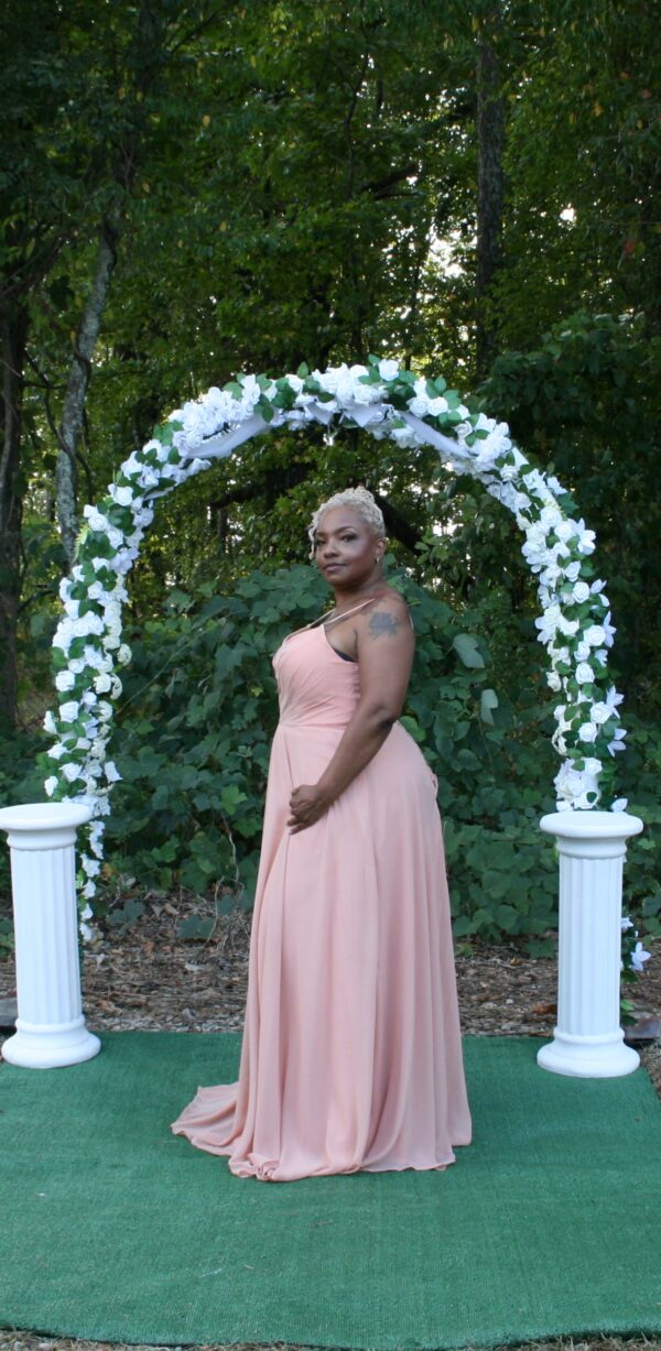 Dusty Pink A-Line Chiffon Bridal Party Dress