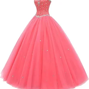 Sweetheart Ball Gown Tulle Quinceanera Prom Dress/Size 6-8