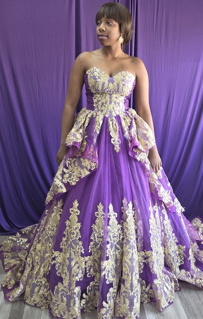 Sweetheart- Elegant Sleeveless Classic Sweet 16 Gown - Image 3