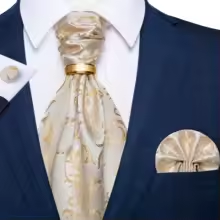 Men Jacquard Crovats Set With Ring/Without