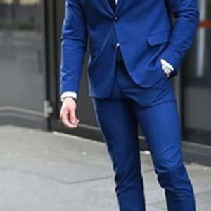 Deep Royal Blue 2 Pieces Casual Wear Suit ( Pants & Jacket)